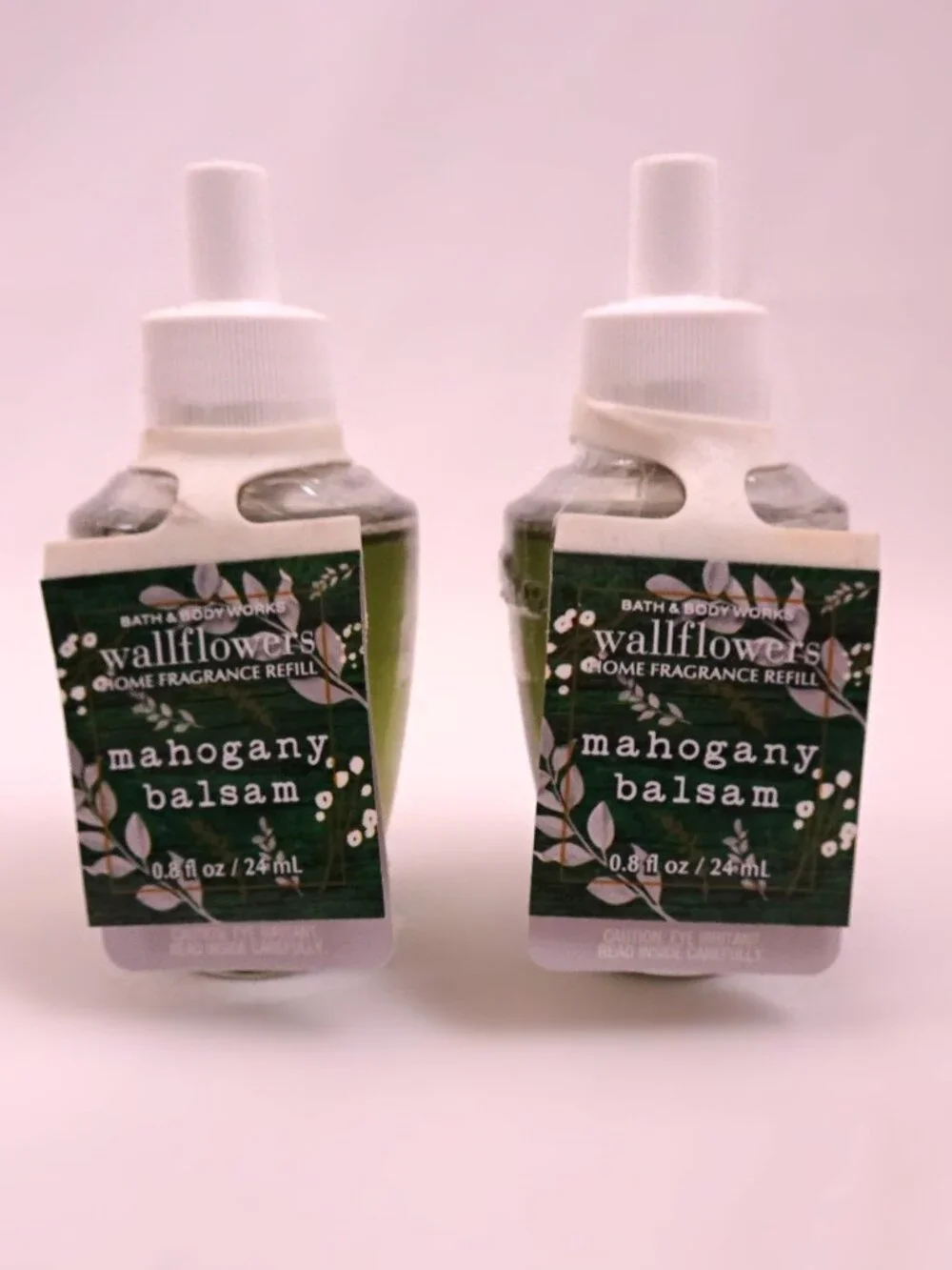 Lot 2 Bath & Body Works Wallflowers Mahogany Balsam New Retired Holiday Seasonal